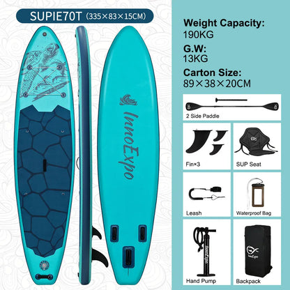 Uppblåsbar SUP-bräda från InnoExpo med halkfri yta – 320–350 cm