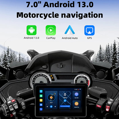 EKIY 7,0 tum trådlös CarPlay och Android Auto digital MC-display med GPS