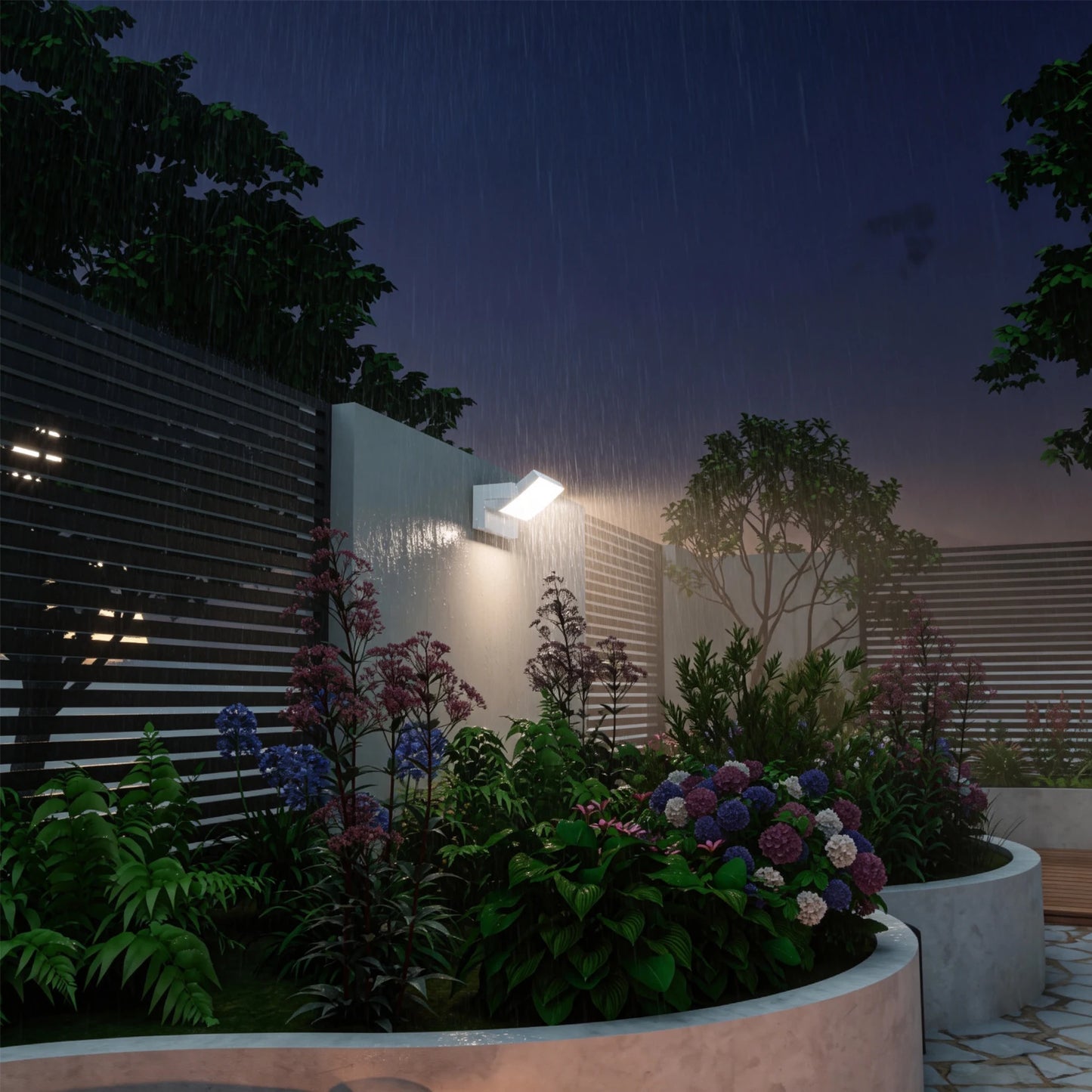 Utomhuslampa Aluminium IP65 – 24W Vridbar LED-panel, Varmvit 3000K, Trädgård & Entré