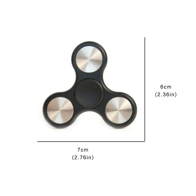 Fidget Spinner Tre Blad – Aluminiumlegering Tyst Stresslindring Anti-ångest Portabel Present Vuxna 5 Färger 2026