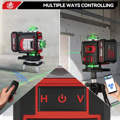 ONEVAN 4D 16 Lines Leveling Laser Levels Portable Rechargeable Professional Horizontal And Vertical Level With Tripod Power Tool