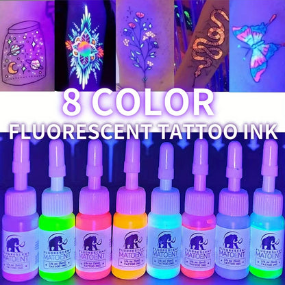 0.17oz Tattoo Ink Fluorescent Ink Body Art Tattoo Kits Professional Beauty Paints Makeup Tattoo Supplies Semi-permanent