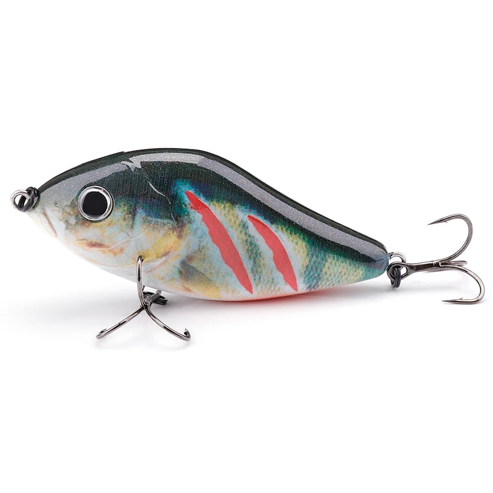GOBASS Slider Jerkbait 6cm/8cm/10cm Slow Sinking Musky Wobbler Pike VIB Hard Bait Crankbait Plastic Fishing Lures Pesca Leurre