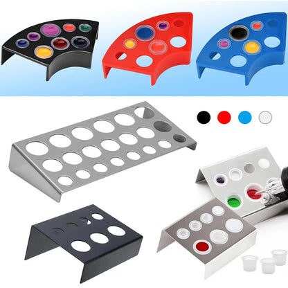 23/8/7Holes Tattoo Ink Cup Holder Stand Stainless Steel/Plastic Tattoo Tool Pigment Container Makeup Tattoo Accessories