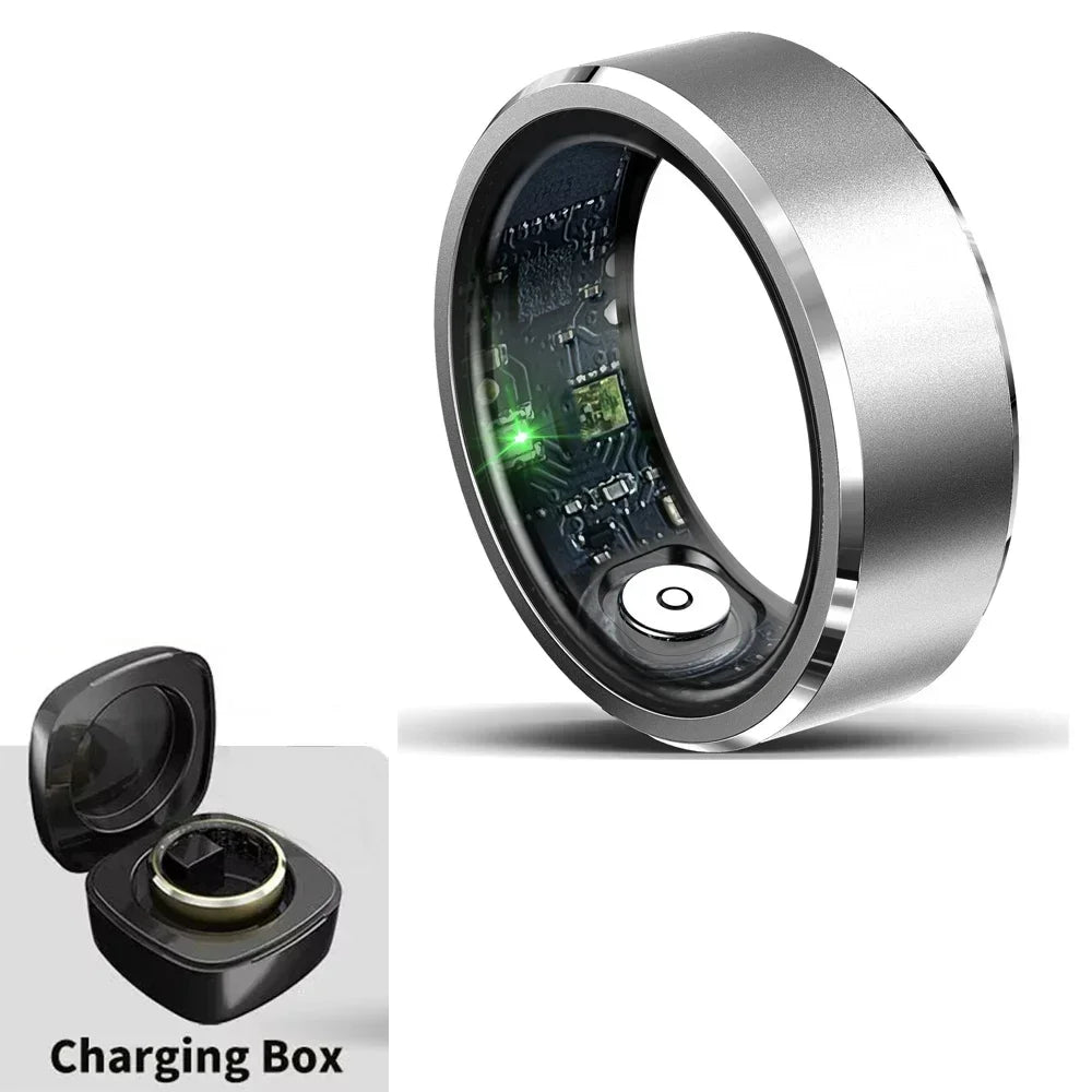 Smart Ring Men Heart Rate Blood Oxygen Pressure Monitor Smartring for Women Sleep Fitness Tracker New