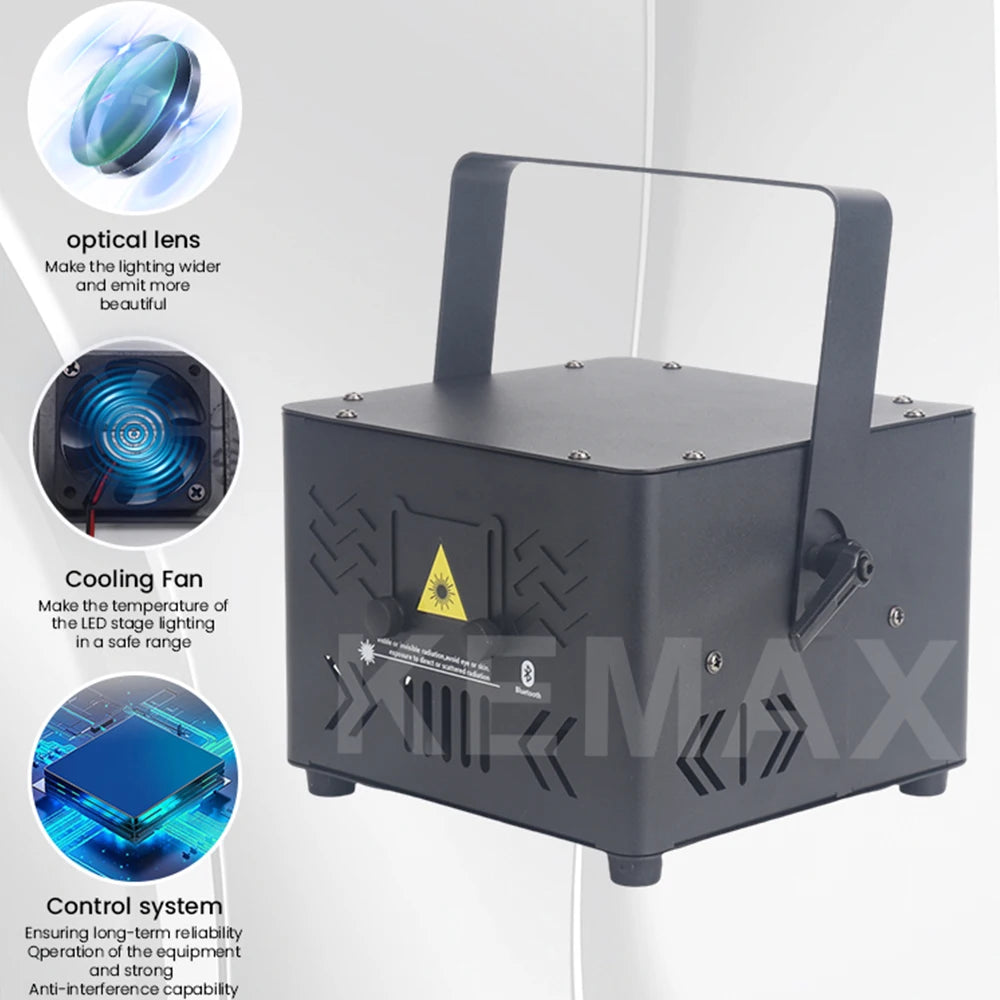4W 6W Bluetooth Lazer Light APP Control Animation DMX Beam Scanner Laser Cube DJ Projector Stage Lights For Nightclub Party Bar