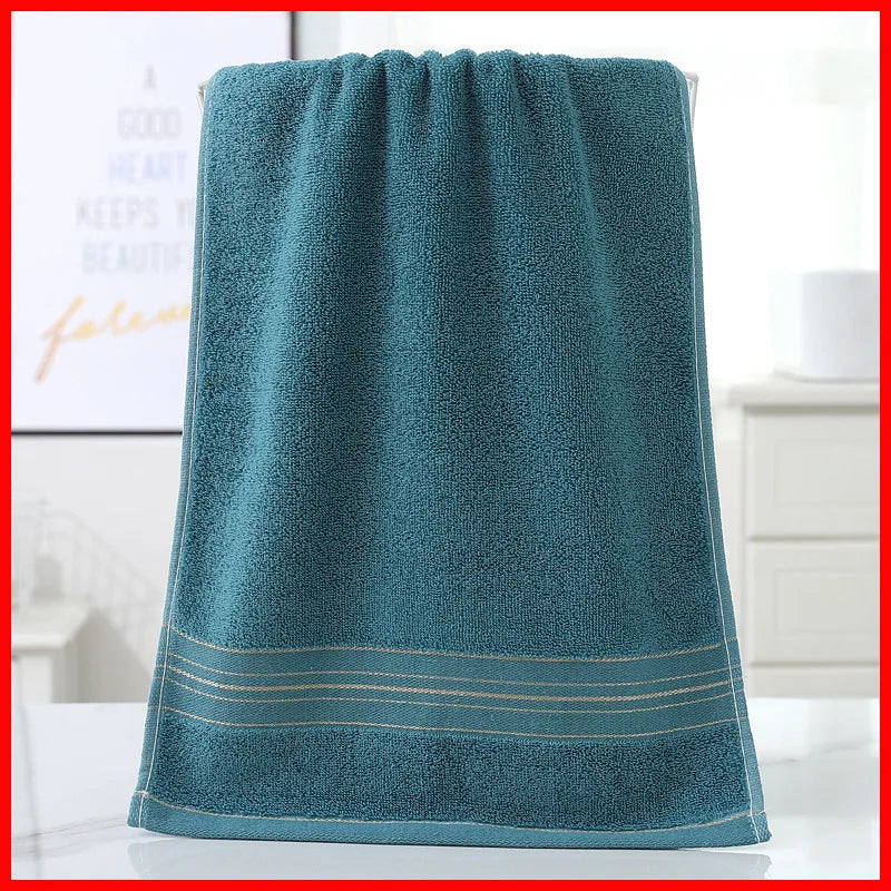 Thickened Cotton Towel with Strong Water Absorption Universal Towel for Adults and Children Solid ColorSkin Friendly Towel