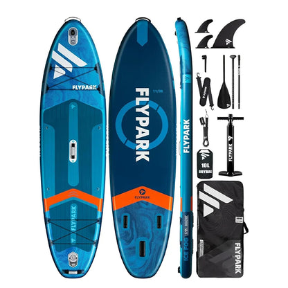 FLYPARK uppblåsbar SUP-bräda 11 fot × 34 tum med manetmönster