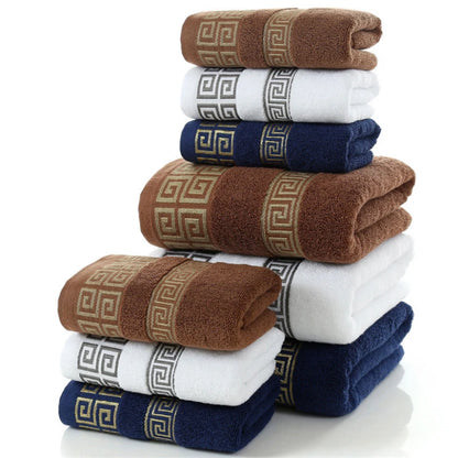 100% Pure Cotton Towel 34x73cm Embroidered Towels  For Adults Quick-Dry Thicken Soft Face Towels Absorbent