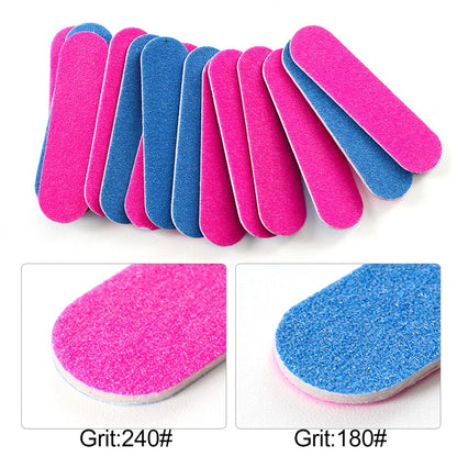 10 to 2000 pcs Disposable Mini Nail Files - Double Sided Emery Boards for Manicure and Pedicure - 180/240 Grit