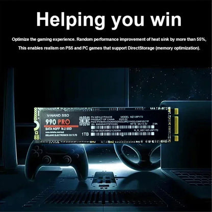 Original 980Pro 990Pro M.2 NVMe SSD 1TB PCIe 4.0 7400MB/s High Performance Internal Solid State Drive for Laptop Desktop PC