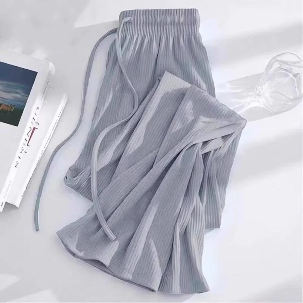 Dam Vida Byxor med Elastisk Midja – Lös Passform i Andningsbart Tyg, 3 Färger, M–XL