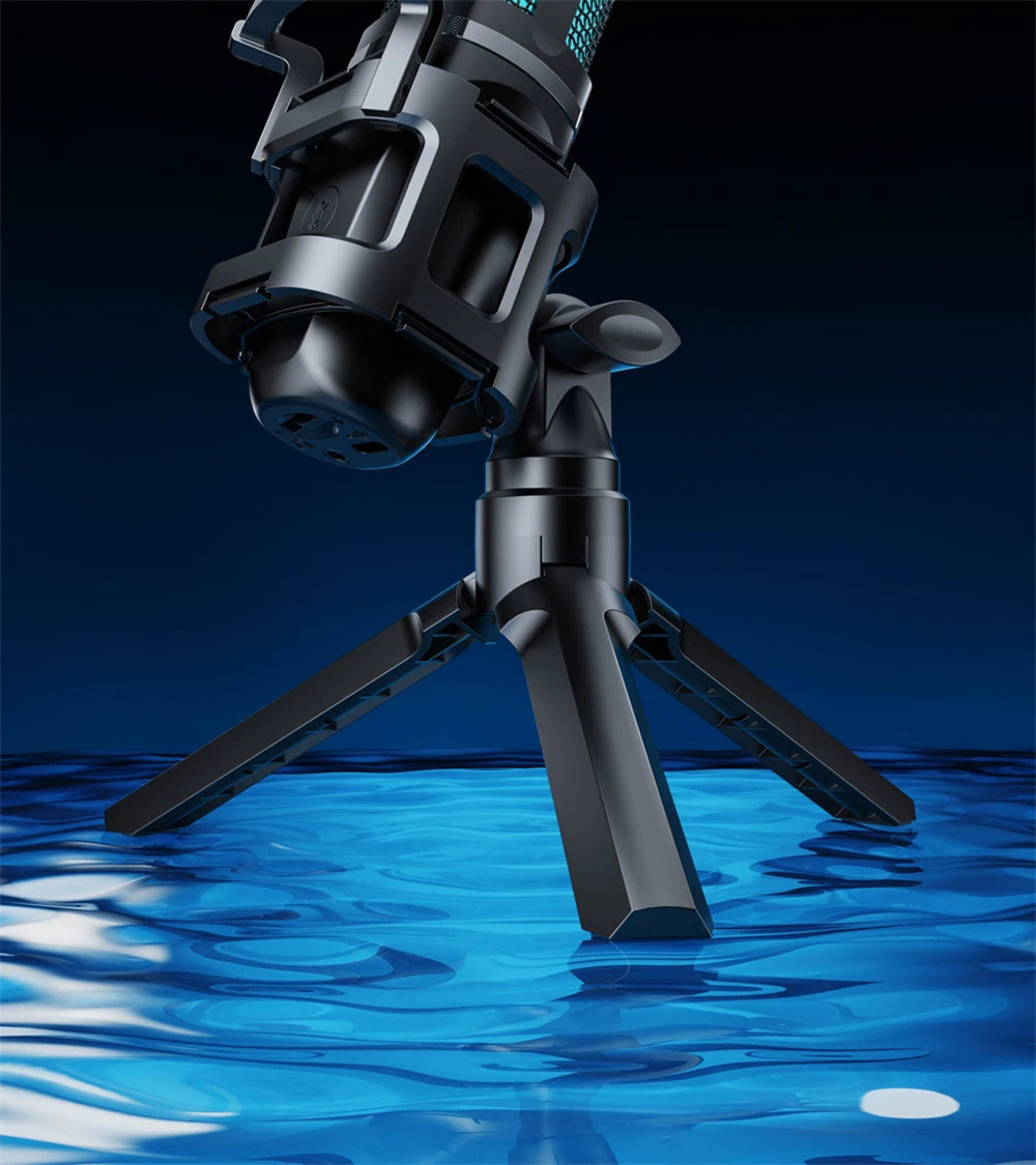ZealSound A68S RGB USB-streamingmikrofon med boom arm och tripod