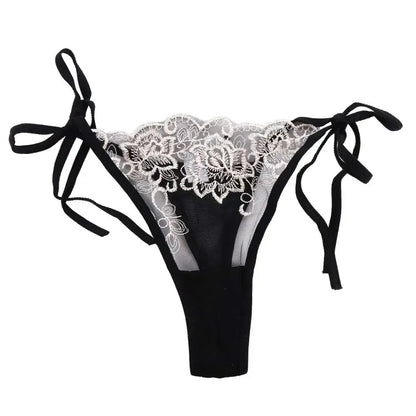 Ladies Women Embroidery Transparent Lingerie Lace Panties Underwear Panty Brief