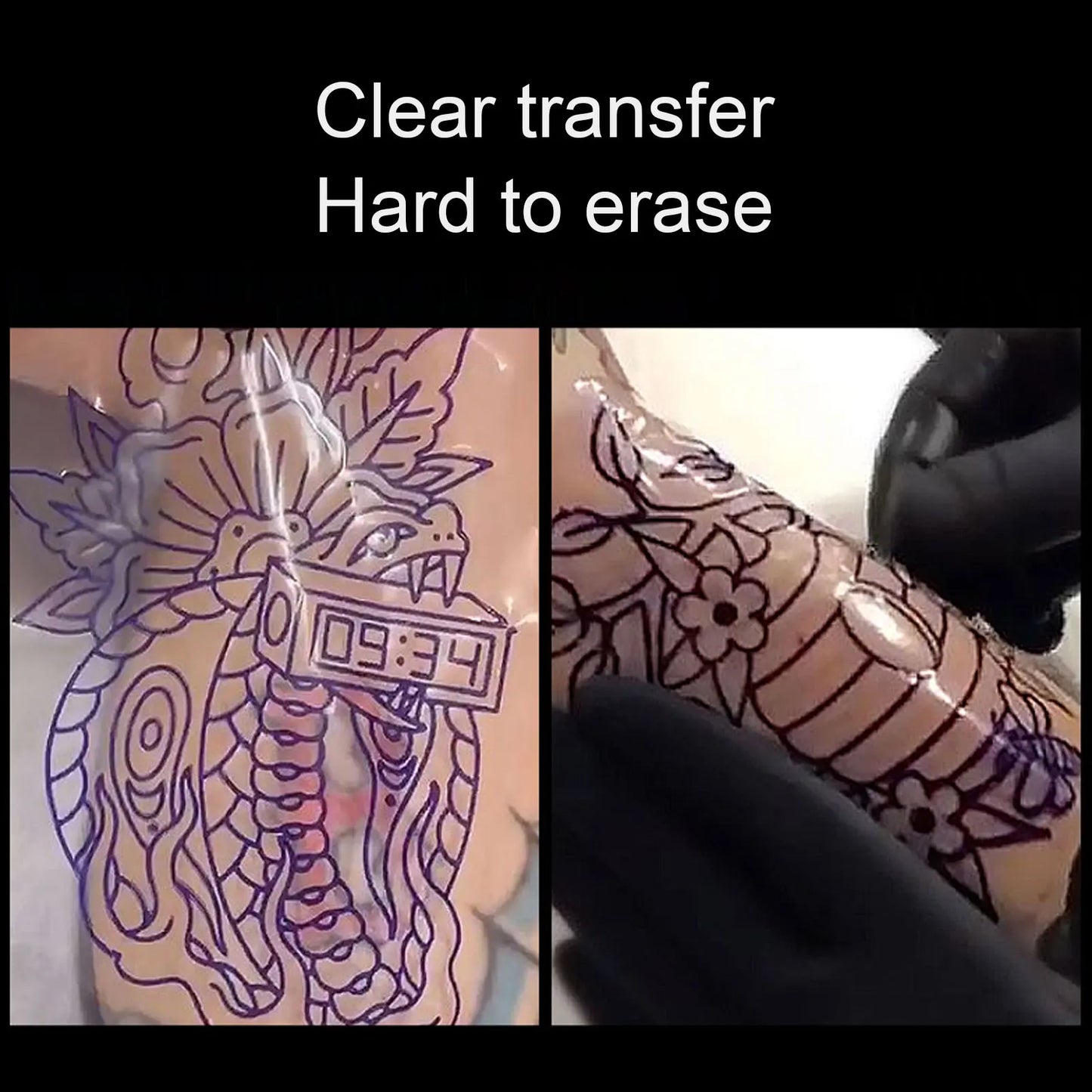 50pcs Clear Pattern Thermal Tattoo TransferTransparent Tattoo Transfer Paper Tattoo Stencil  Film Paper Stencil Accessories
