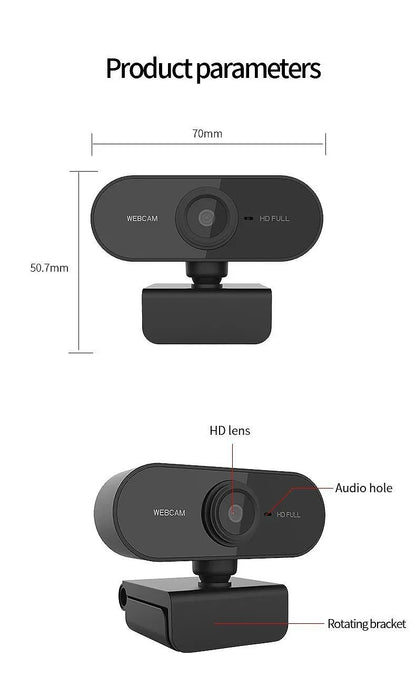 MINGCVIL Mini 1080P HD Webcam Built-in Microphone USB Interface Computer WebCamera For Laptop PC Video Call Online Meeting Class