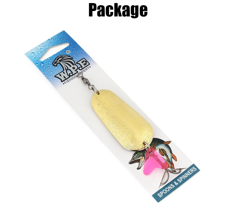 W.P.E Fishing Lure JIG Double Artificial Bait 8 Grams With Connector Three-anchor hook Metal sequins For fishing