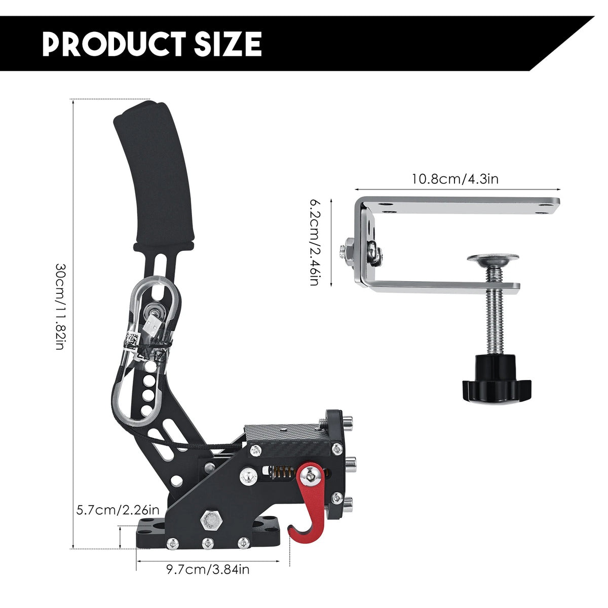 2-in-1 USB Handbrake ,64-bit USB handbrake for Racing Games Steering Wheel Stand G27 G29 G920 PC Supports PC Windows System