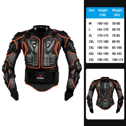 Motorcycle Armor Anti-Fall Wear-Resistant Motorbike Body Armor Jackets Motocross Riding Equipment Back Chest Protector S-5XL