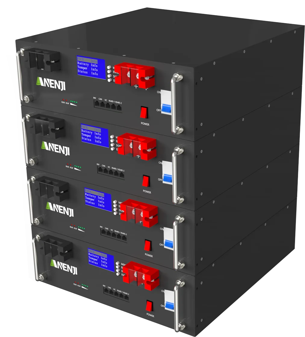 ANENJI LiFePO4 Rackmonterat Batteri 51,2V 100Ah 5kWh – 16S1P, A-grade, BMS 16S100A, RS485/CAN, Parallellkopplingsbar, >6000 Cykler, Hemmasolenergi, EU-lager (Polen)