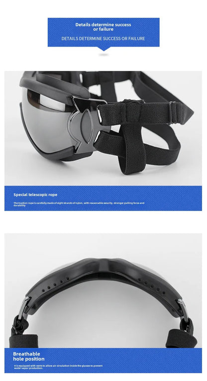 Transparent Color Pet Dog Goggles Waterproof Windproof Sunscreen UV Resistant Large Dog Glasses