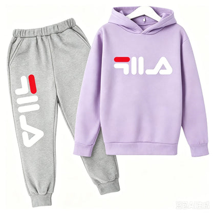 2025 Spring and Autumn Children's Boys and Girls Casual Sports Top + Pants 2-piece Girl Suit 3-14 Years Old Outdoor Jogging Suit