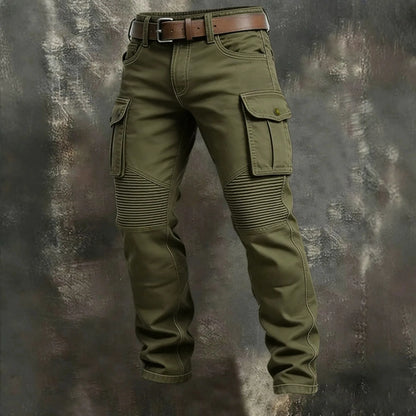 Male New Men Cotton Autumn Winter Patchwork Cargo Pants Multi Pocket Straight Tactical Work Outdoor Daily Wear Trousers 4 Colors