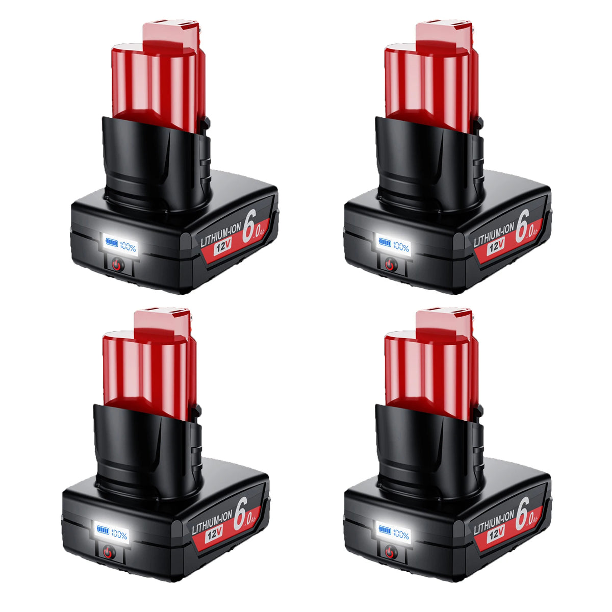 Milwaukee M12 Batteri 12V 6.0Ah Uppladdningsbart med LCD-skärm