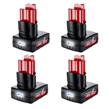 Milwaukee M12 Batteri 12V 6.0Ah Uppladdningsbart med LCD-skärm