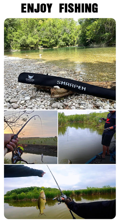 PURELURE SHARPEN Travel Soft Lure Long Spinning and Casting XF/MF Action Rods FUJI Components Bass Pike Rod Fishing Rod Reel