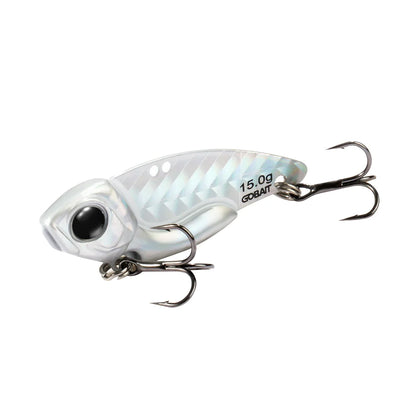 VIB Lure Metal Jig HardBait 7g 10g 15g Spoon Spinner Laser Painting 3D Eyes Fishing Tackle Strong 3X Hooks Swimbait Pesca Bait