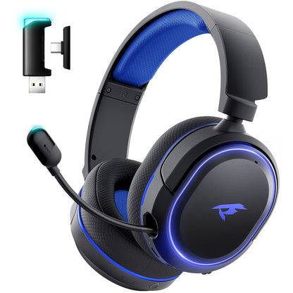 Picun G2 Trådlöst Gaming Headset – Bluetooth 2.4GHz 7.1 Surround 5ms ENC 100h 1000mAh AAC CE/FCC/RoHS PS4 PS5 PC Switch