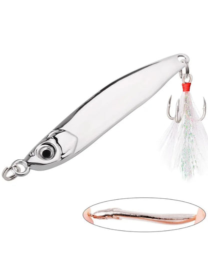 Fishing Lure 10G 15G 20G 40G 60G Spoon Metal Lures Spinnerbait Minnow Sinking Sea Spinner Bait Jig Winter Bass Baits Pesca Hot