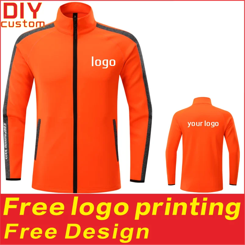 Customized Casual Sports Cardigan Jacket with Printable Embroidered Logo for Men's and Women's Outdoor Fashion tops