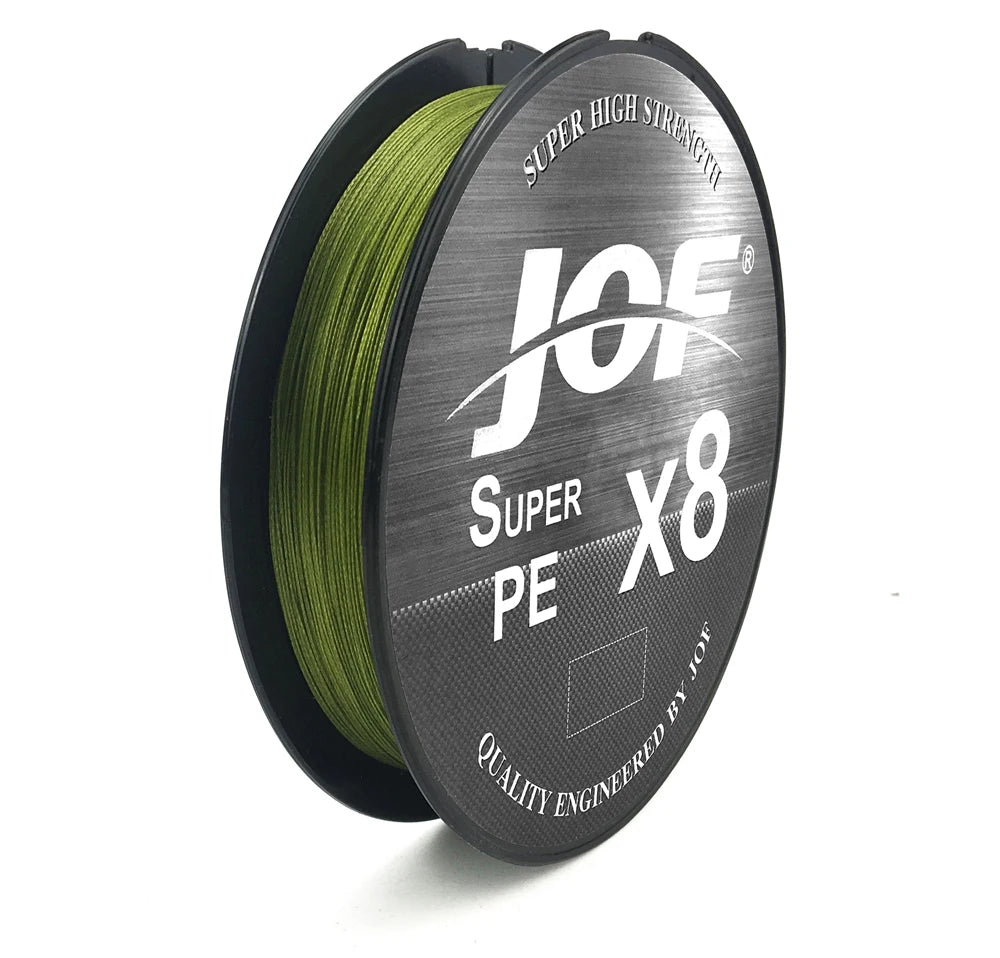JOF X8 Strong 300M 500M 100M 8 Strand Weaves PE Braided Fishing Line Multifilament 8 Braid Wire 12LB 20LB 40LB 60LB 80LB 100LB