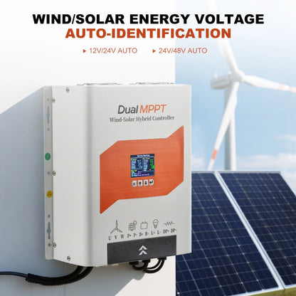 SMARAAD Horisontell Vindturbin 3kW/8kW – Låg Startvindhastighet Hybrid Sol+Vind Off-Grid Batterisystem 12–96V EU-lager Polen CE
