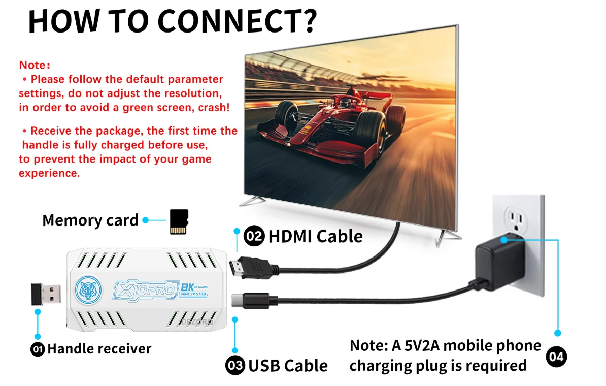 X10 Pro Game Stick 4K 128GB – 50 000 Retro Spel 50+ Emulatorer Dual 2,4G Trådlösa Kontroller S905X3 EmuELEC TV