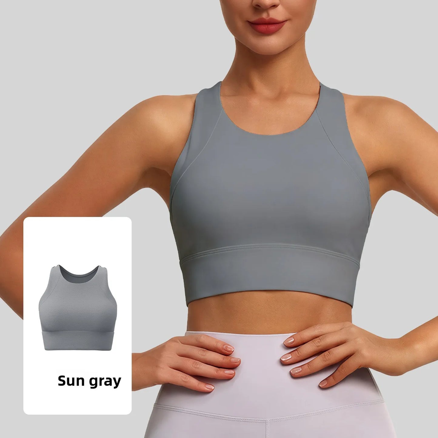 Dam Sport-BH Yoga Linne – Halterneck Inbyggda Kuddar Högintensiv StötDämpning Tennis, 5 Färger S–XXL