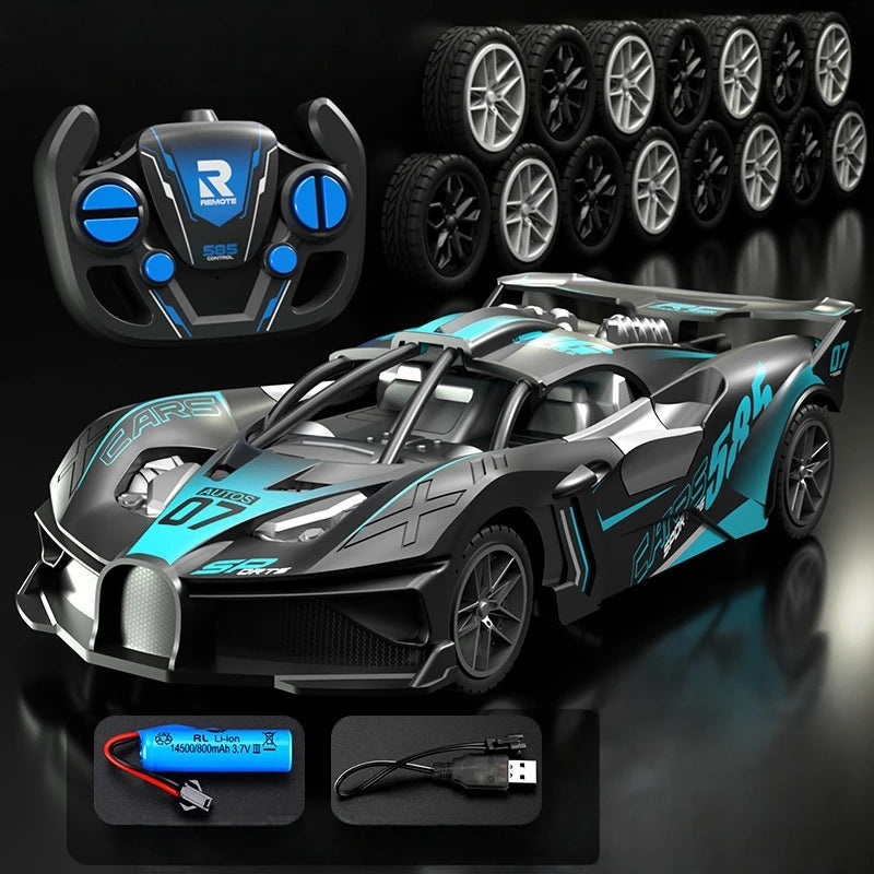Radiostyrd driftbil med uppladdningsbart 3,7 V-batteri, 21/28 cm
