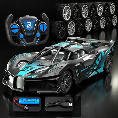 Radiostyrd driftbil med uppladdningsbart 3,7 V-batteri, 21/28 cm