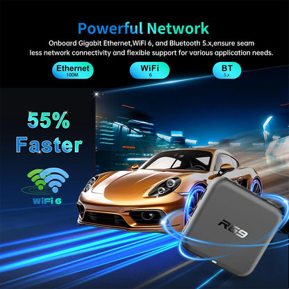 New 2026 Global Android 14.0 TV Box R69-1 Support 4K RK3518 Bluetooth 5.0 WIFI 6 RAM 8GB ROM 128GB Multi Language Smart TV BOX