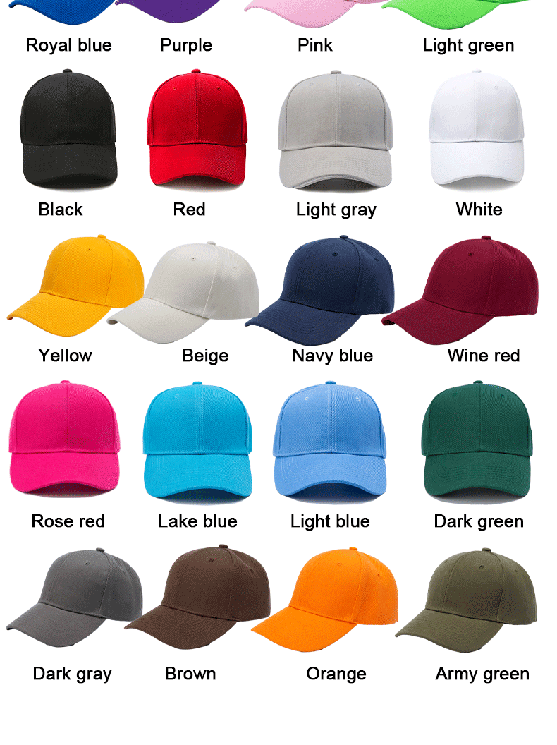 Grossistkeps Anpassad Brodyr Tryck – 21 Färger Polyester Unisex Volymrabatt 1–30+ Kepsar Med/Utan Logotyp Profilkläder Reklamkeps