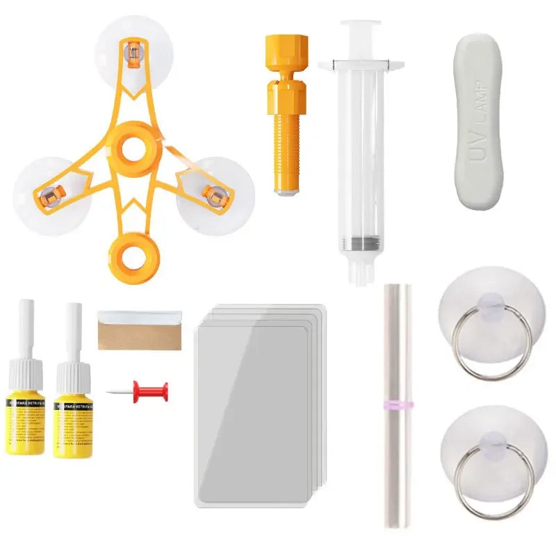 Reparationssats för Bilruta och Mobilskärm – DIY-kit för Hål och Sprickor med UV-lim