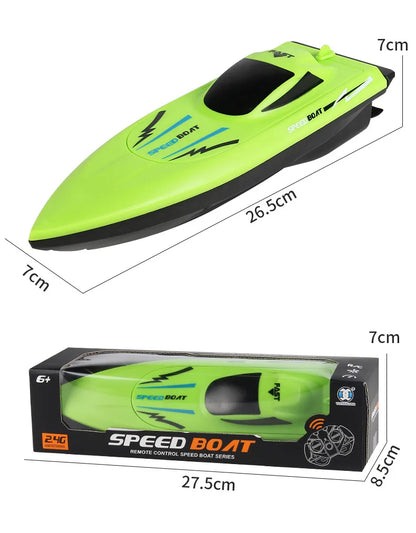 Remote Control Boat Kids 2.4G Remote Control Toys Lightweight Water Racer RC Speedboat Pool Double Propeller Model Electric Toys