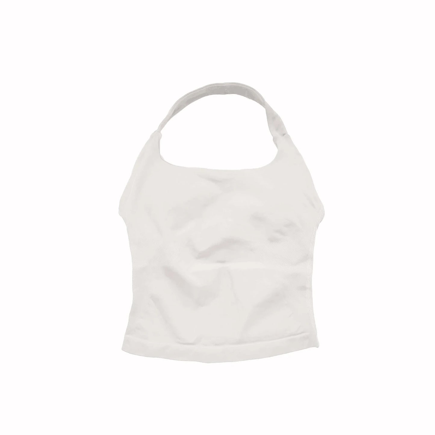 NCLAGEN Impact Halter Top Women Open Back Seamless Longline Tank Padded Yoga Fitness Workout Running Activewear Clothes