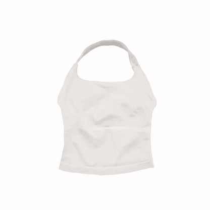 NCLAGEN Impact Halter Top Women Open Back Seamless Longline Tank Padded Yoga Fitness Workout Running Activewear Clothes