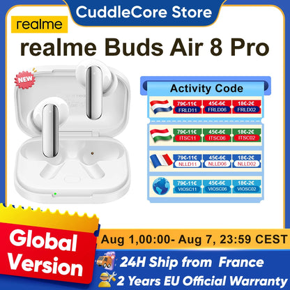 realme Buds Air 8 Pro trådlösa in-ear-hörlurar med ANC och laddningsfodral