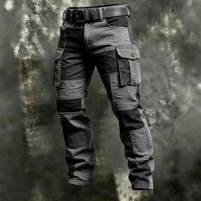 Male Cotton Cargo Pants Khaki Casual Men Tactical Joggers Cargo Multi-Pocket Fashion Black Army Light gray Trousers Work Wear