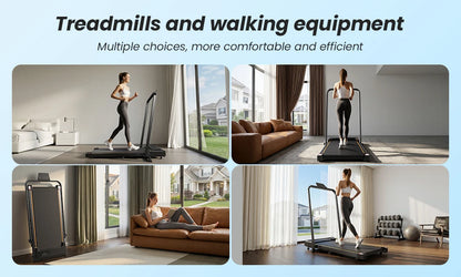 Formill FT51/FT50/FT52 Treadmill 2 In 1 Walking Running Treadmill 0.75-2.5HP Foldable Under Desk Treadmill38*95cm Running Area With Armrest LED Display Oil Drip Hole Indoor Home Gym Exercise Machine