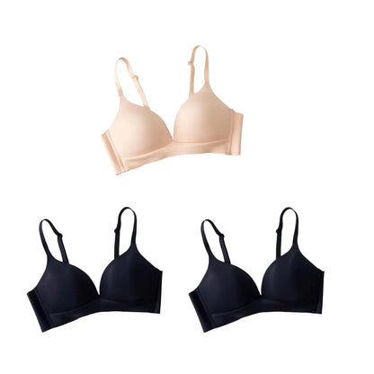 Fenlandwell bygelfri bh dam 3-pack – djup V-ringning och fasta kupor